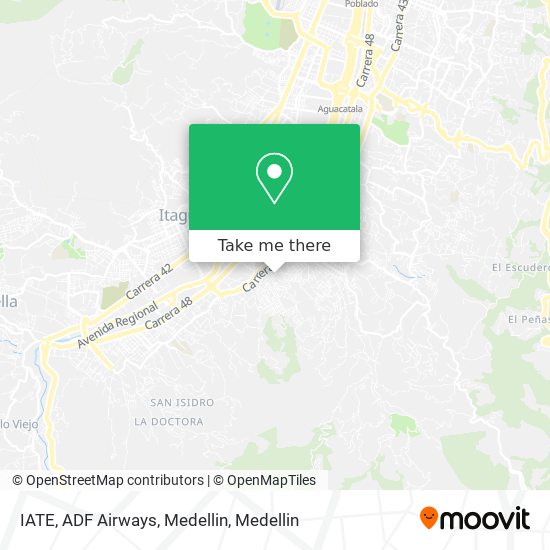 Mapa de IATE, ADF Airways, Medellin