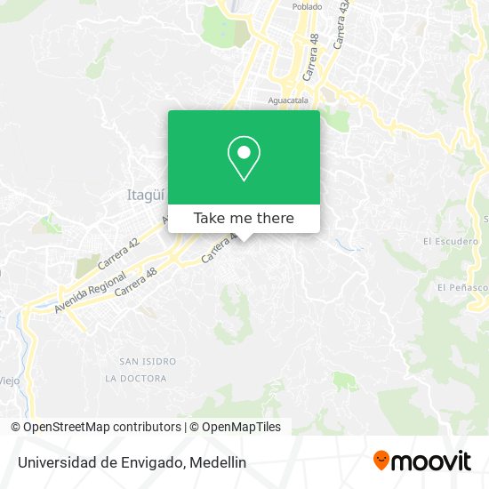 Mapa de Universidad de Envigado