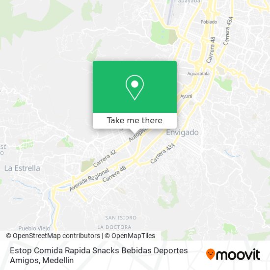 Mapa de Estop Comida Rapida Snacks Bebidas Deportes Amigos