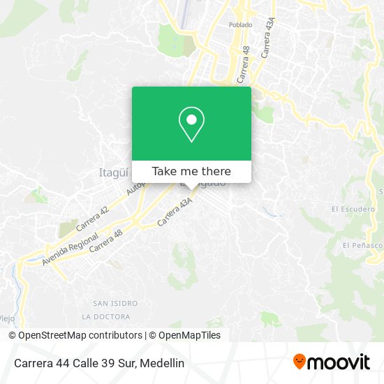 Carrera 44 Calle 39 Sur map