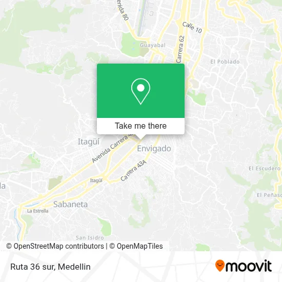 Ruta 36 sur map