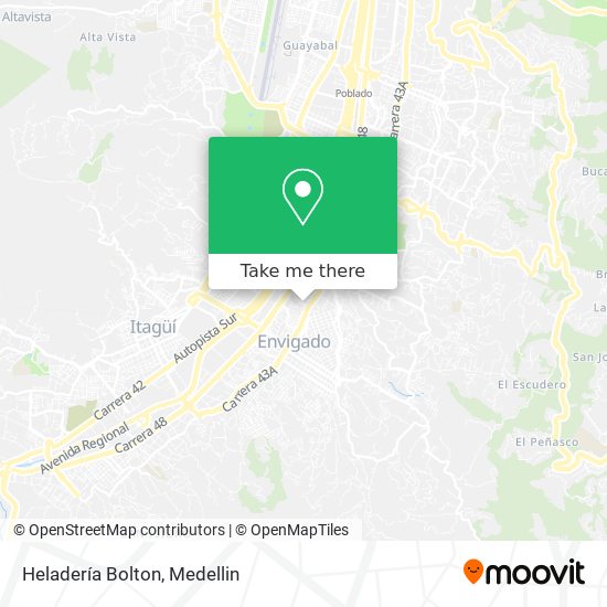 Mapa de Heladería Bolton