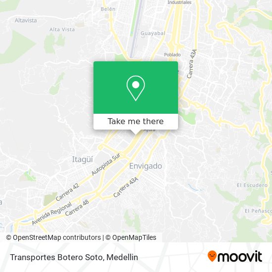 Mapa de Transportes Botero Soto