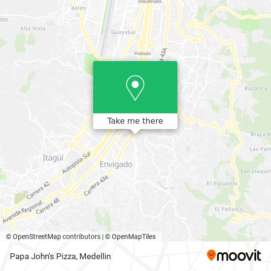 Mapa de Papa John's Pizza