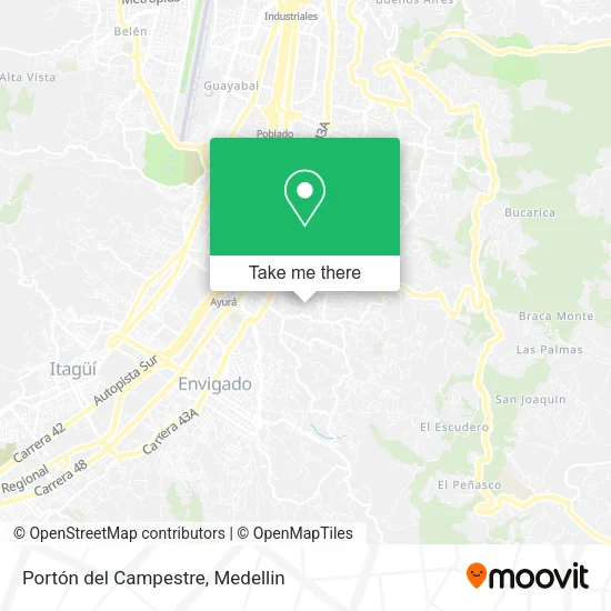 Portón del Campestre map