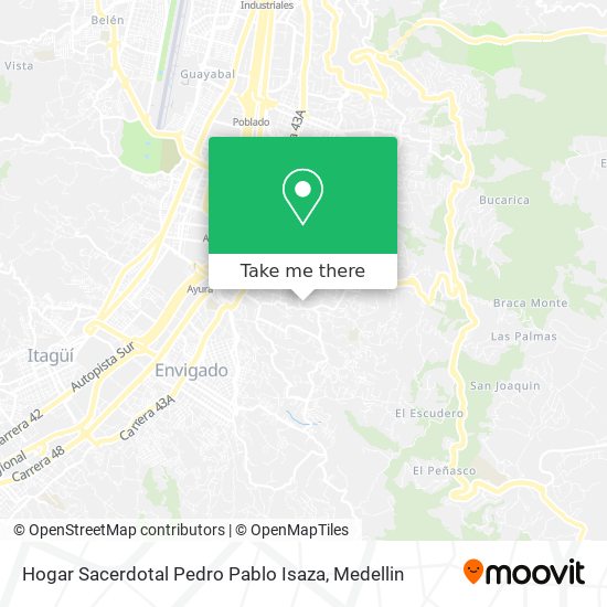 Hogar Sacerdotal Pedro Pablo Isaza map