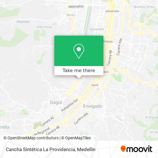 Mapa de Cancha Sintética La Providencia