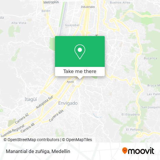Manantial de zuñiga map