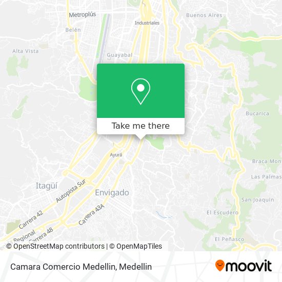 Camara Comercio Medellin map