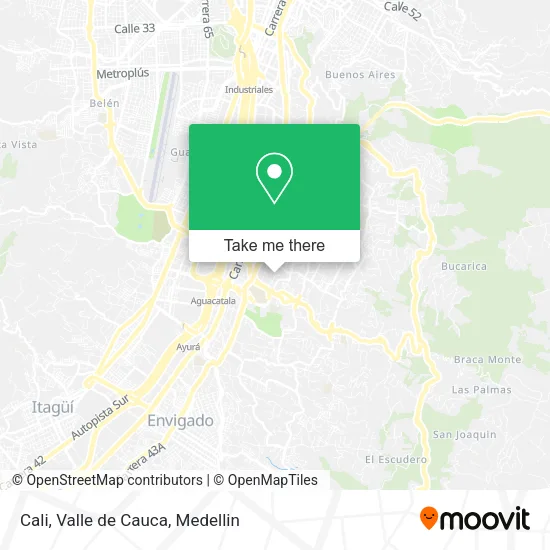 Cali, Valle de Cauca map