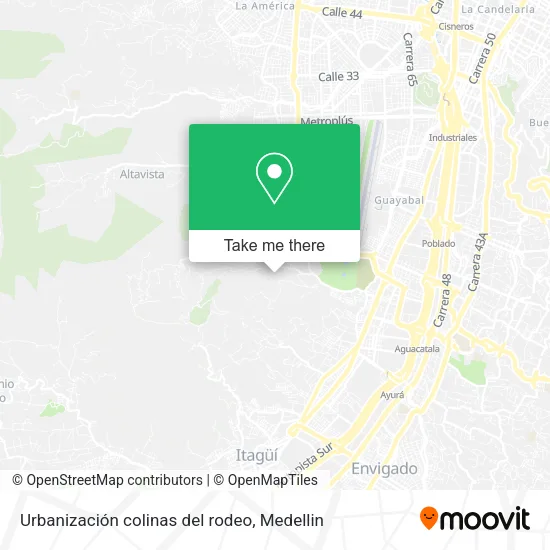 Mapa de Urbanización colinas del rodeo