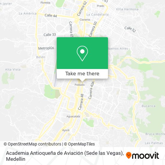 Mapa de Academia Antioqueña de Aviación (Sede las Vegas)