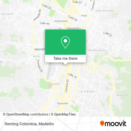 Renting Colombia map
