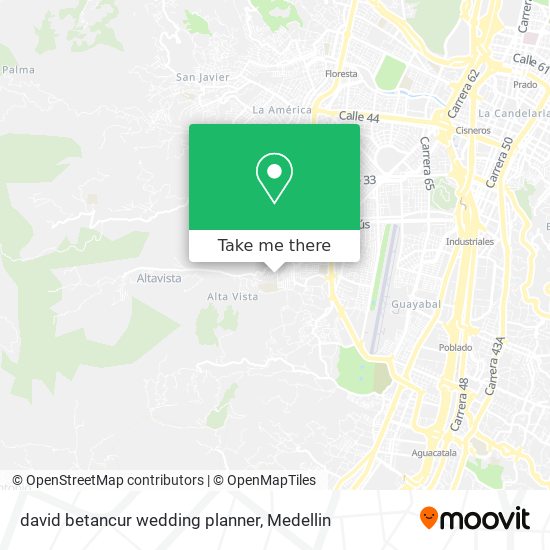 Mapa de david betancur wedding planner