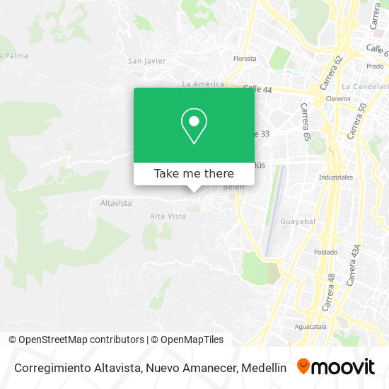 Corregimiento  Altavista, Nuevo Amanecer map