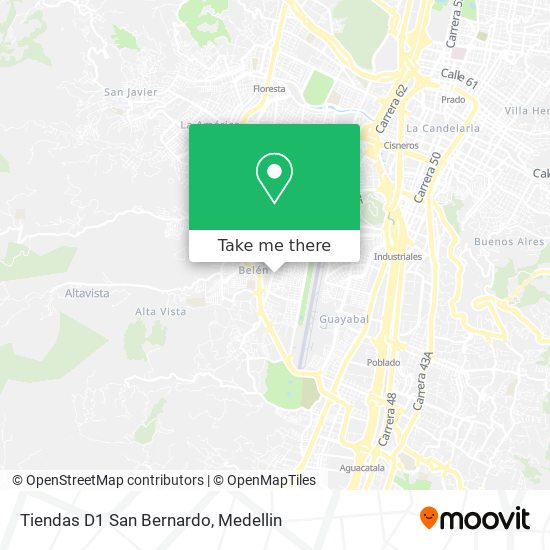 Tiendas D1 San Bernardo map