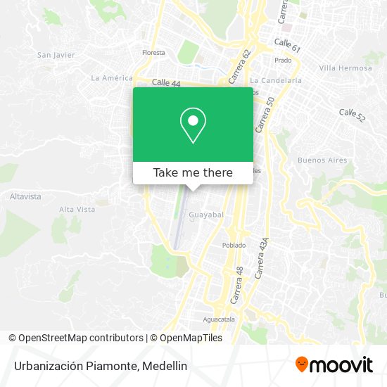 Urbanización Piamonte map