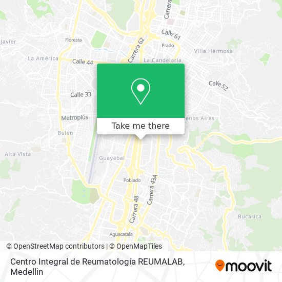Mapa de Centro Integral de Reumatología REUMALAB