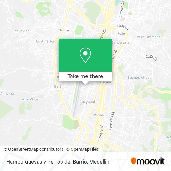 Mapa de Hamburguesas y Perros del Barrio