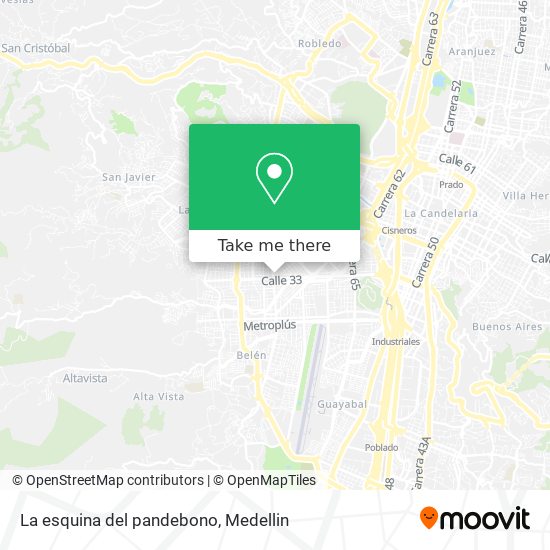Mapa de La esquina del pandebono