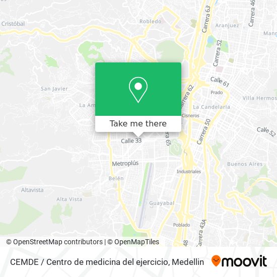 Mapa de CEMDE / Centro de medicina del ejercicio