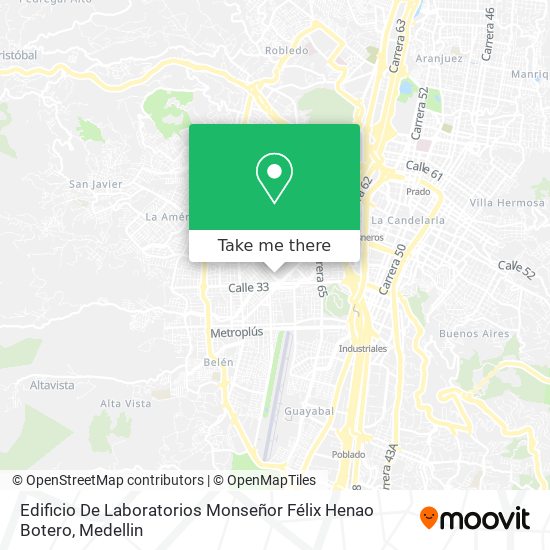 Edificio De Laboratorios Monseñor Félix Henao Botero map