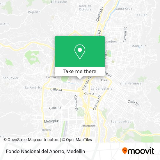 Mapa de Fondo Nacional del Ahorro