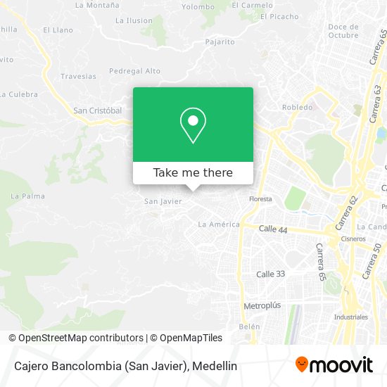 Cajero Bancolombia (San Javier) map