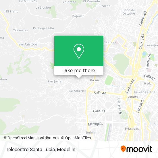 Telecentro Santa Lucia map