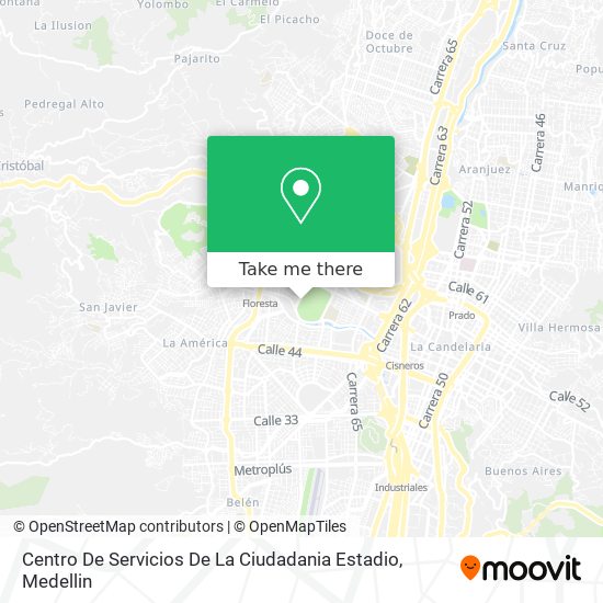 Mapa de Centro De Servicios De La Ciudadania Estadio