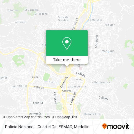 Policia Nacional - Cuartel Del ESMAD map