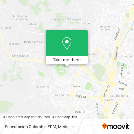 Subestacion Colombia EPM map