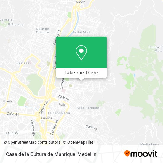 Mapa de Casa de la Cultura de Manrique