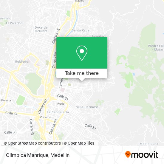 Olímpica Manrique map