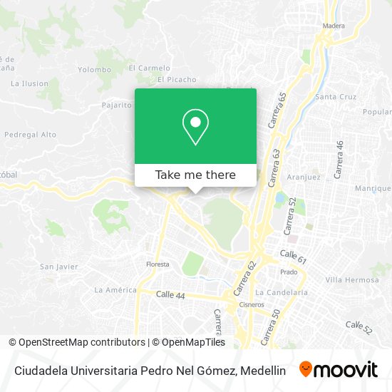 Mapa de Ciudadela Universitaria Pedro Nel Gómez