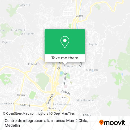 Mapa de Centro de integración a la infancia Mamá Chila