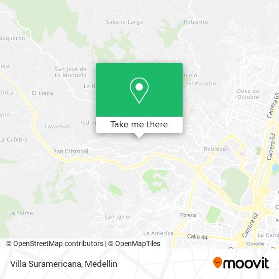 Mapa de Villa Suramericana