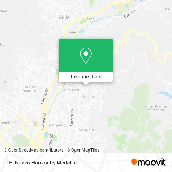 I.E. Nuevo Horizonte map