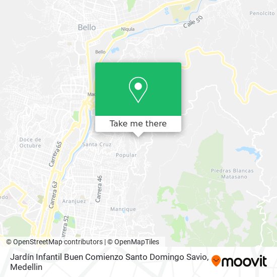 Jardín Infantil Buen Comienzo Santo Domingo Savio map