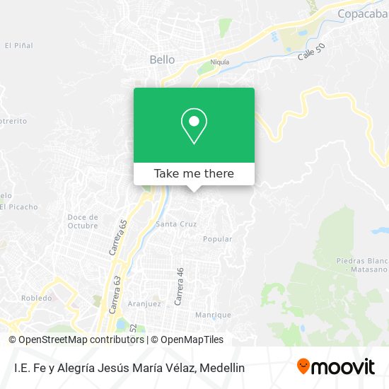 I.E. Fe y Alegría Jesús María Vélaz map