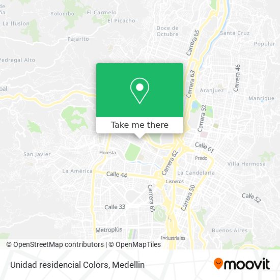 Mapa de Unidad residencial Colors