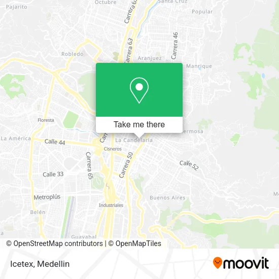 Mapa de Icetex