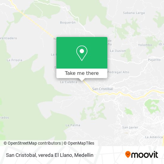San Cristobal, vereda El Llano map