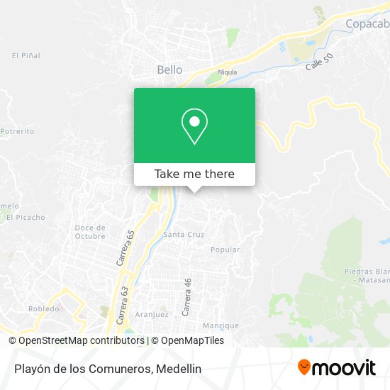 Playón de los Comuneros map
