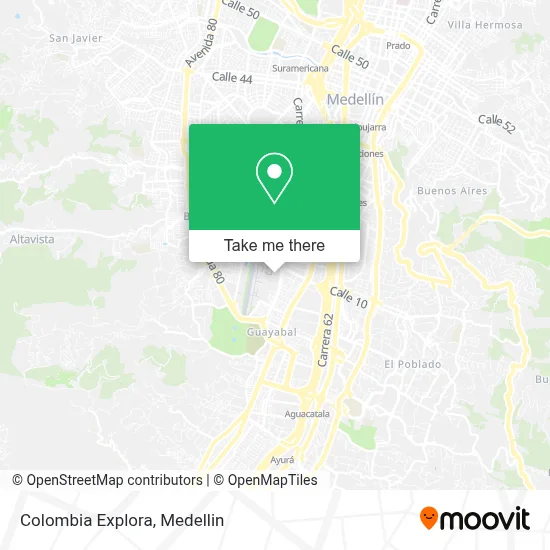Colombia Explora map