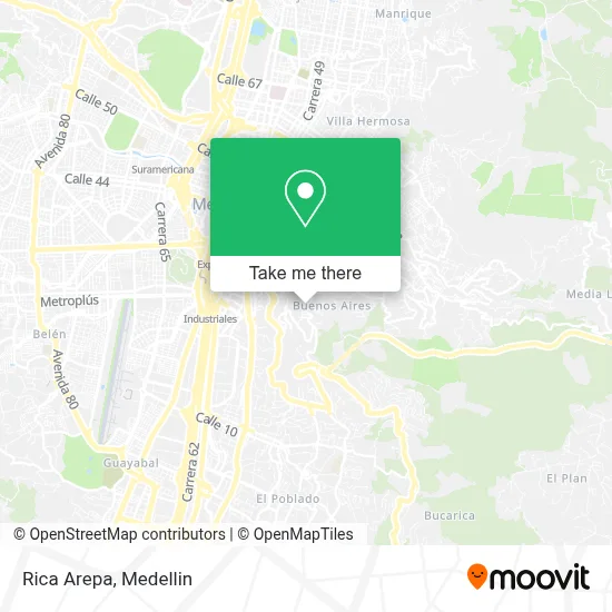 Rica Arepa map
