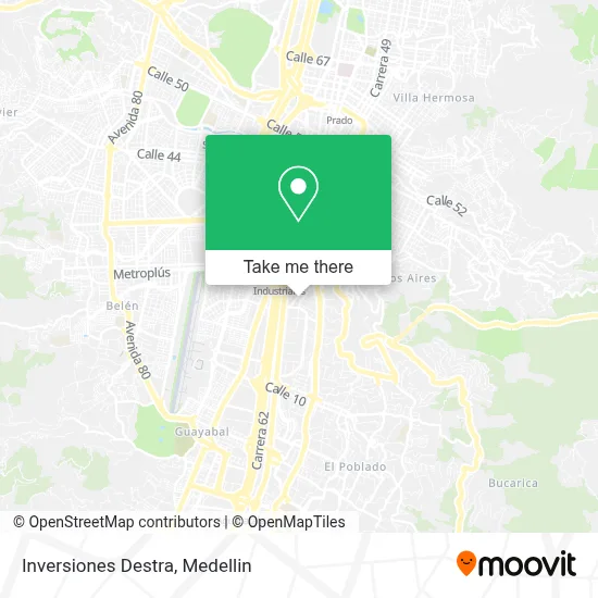 Inversiones Destra map