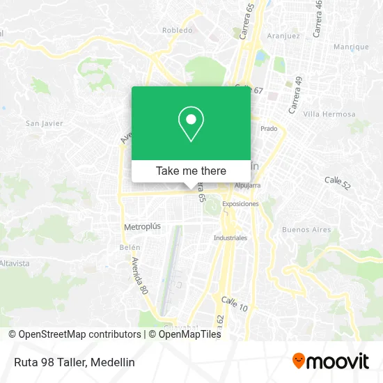 Ruta 98 Taller map