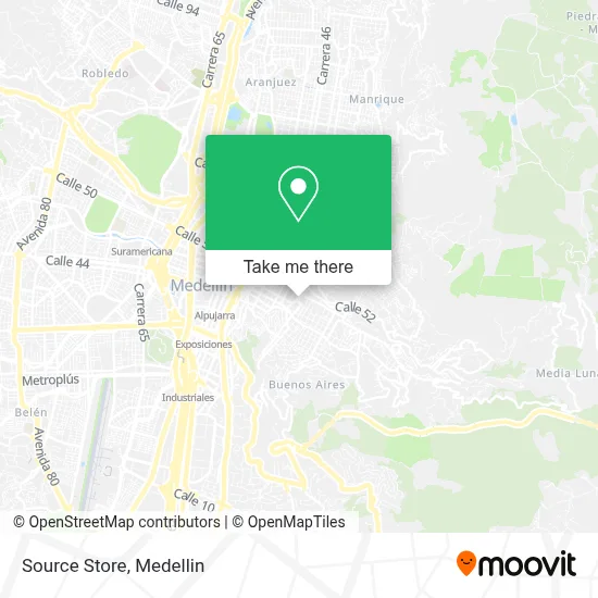 Source Store map