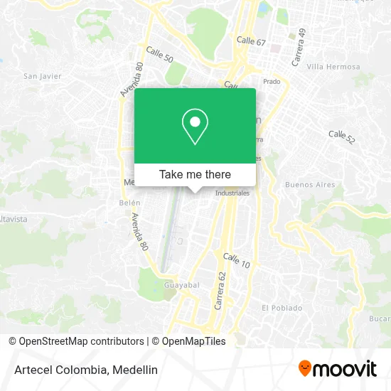 Artecel Colombia map